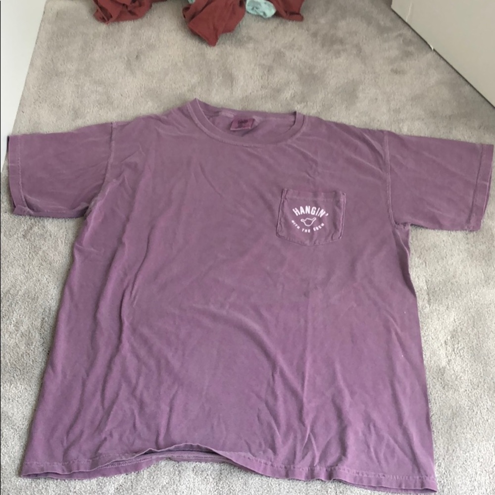 dark purple Comfort colors seaside t-shirt